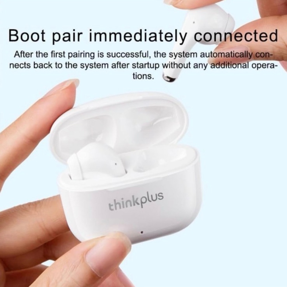 Lenovo White Wireless Headset with Instant Pairing